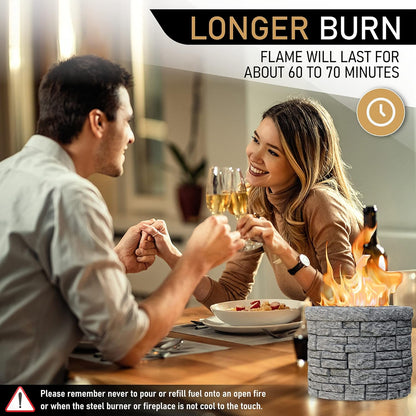 Concrete Tabletop S’mores Maker – Portable Smokeless Fire Pit with Extendable Sticks