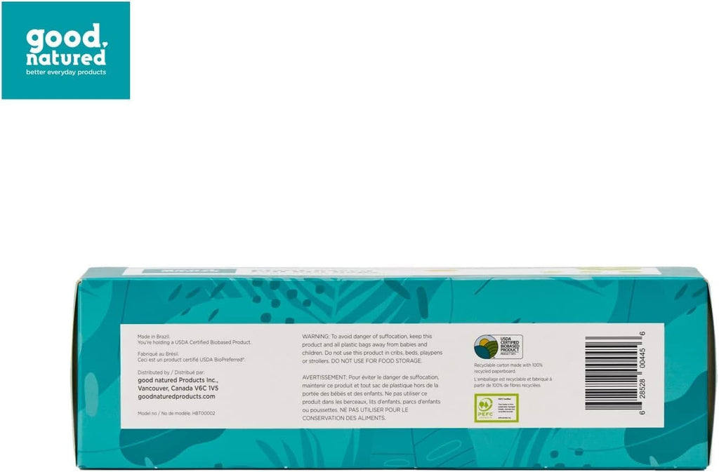 Eco-Friendly 13-Gallon Trash Bags – Plant-Based Bin Liners with Drawstring, Leak-Resistant (Choose Qty)