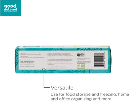Eco-Friendly Plant-Based Reusable Sandwich Bags – Quart Size, 40-Pack, BPA-Free Zipper Bags