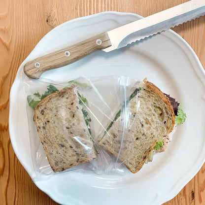 Eco-Friendly Plant-Based Reusable Sandwich Bags – Quart Size, 40-Pack, BPA-Free Zipper Bags