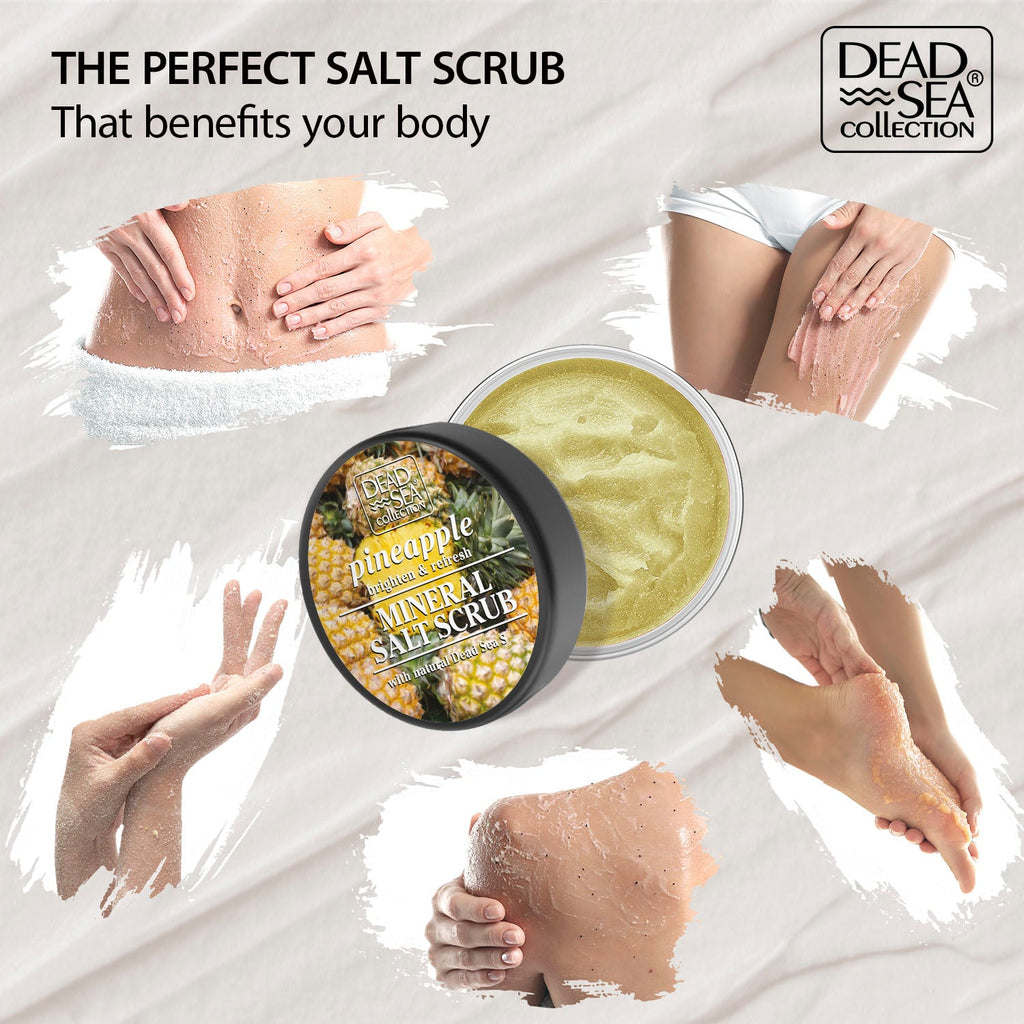 Dead Sea Collection 16.9oz Mineral Salt Scrubs with Dead Sea Minerals - Pineapple or Watermelon