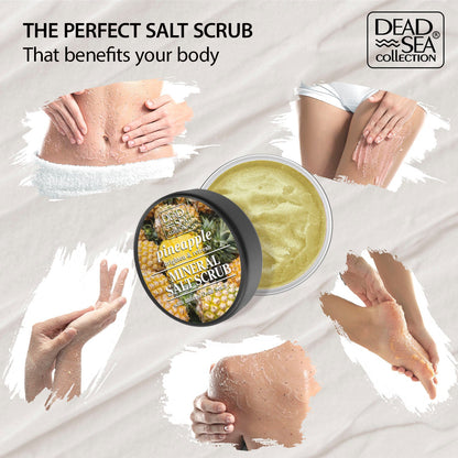 Dead Sea Collection 16.9oz Mineral Salt Scrubs with Dead Sea Minerals - Pineapple or Watermelon