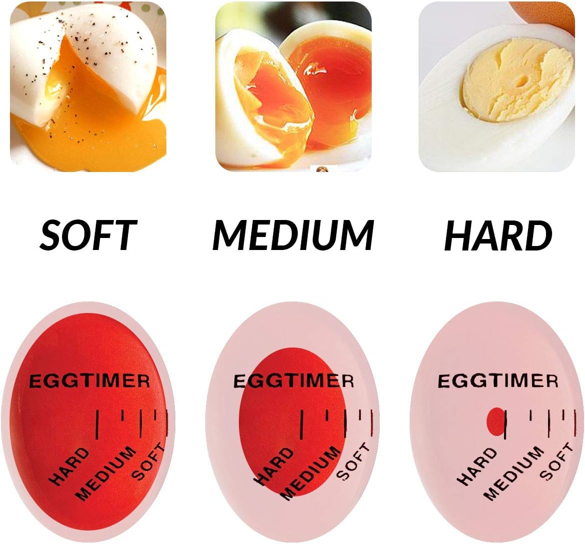 Lasubst Egg Timer for Boiling Eggs - Changes Color When Done!