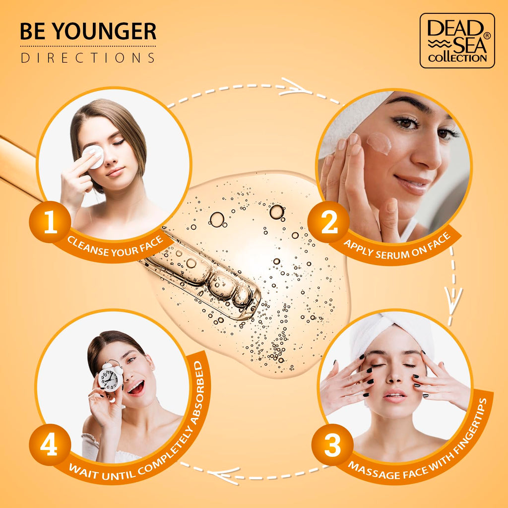 Dead Sea Collection Vitamin C Facial Serum – Anti-Aging & Brightening Hydration for Women and Men