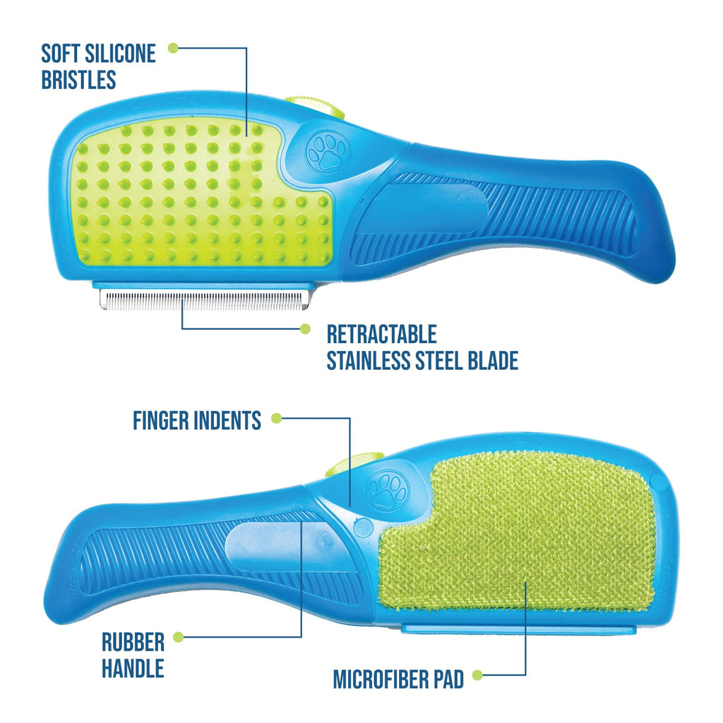 FURaser 4-in-1 Pet Deshedding Tool – Grooming & Hair Removal for Dogs & Cats