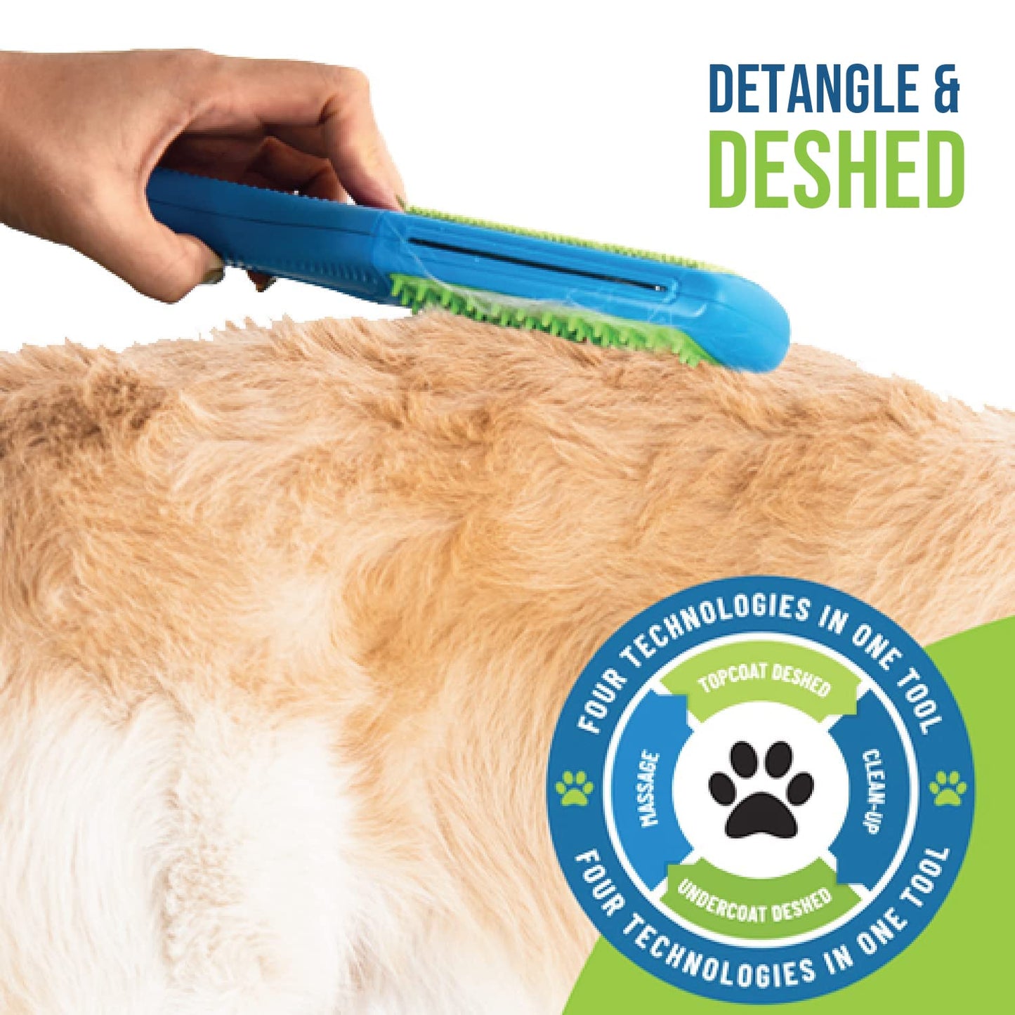 FURaser 4-in-1 Pet Deshedding Tool – Grooming & Hair Removal for Dogs & Cats