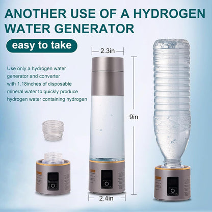 Hydrogen Rich Water Bottle Generator With LED Display - Antioxidant, Anti-Inflamatory Benefits