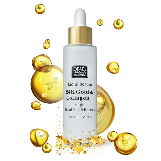 24kt Collagen Facial Serum with Dead Sea Minerals – Paraben Free Anti-Aging Hydration Treatment