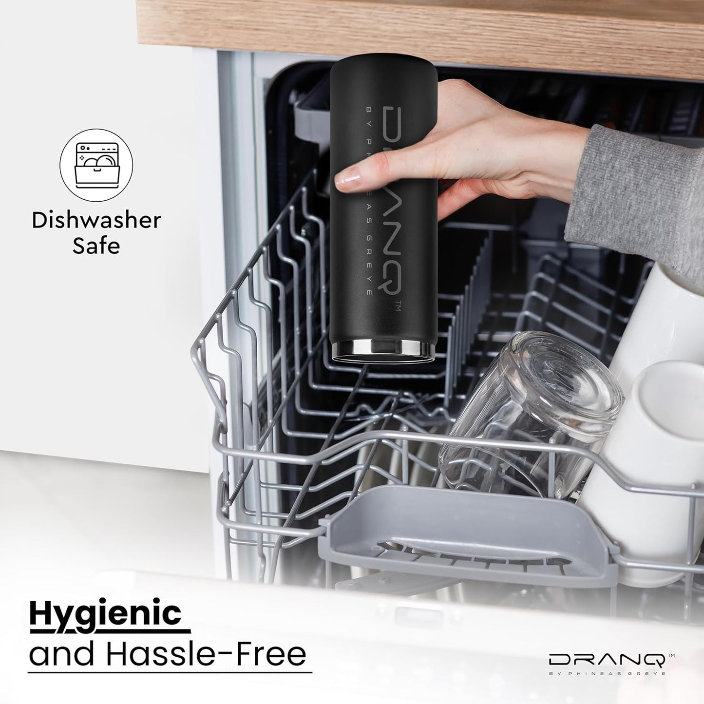 DRANQ 40 Oz Stainless Steel Insulated Water Bottle – Leakproof & BPA-Free