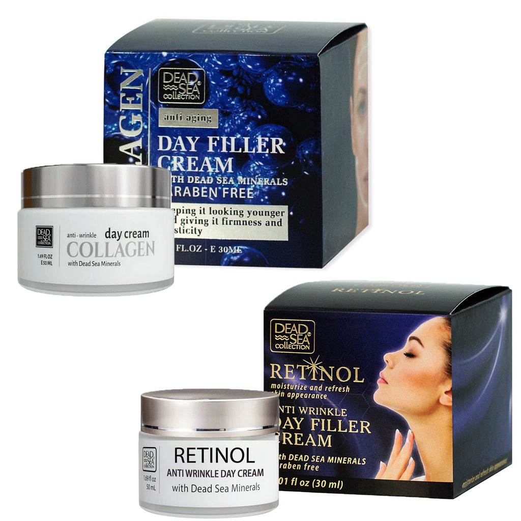 Dead Sea Collection Day Filler Anti-Aging Cream - Choose Retinol or Collagen