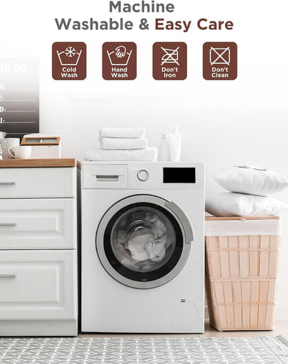 12" x 24" Electric Heating Pad for Pain Relief – 6 Heat Levels, Auto-Off, Soft Flannel, Washable