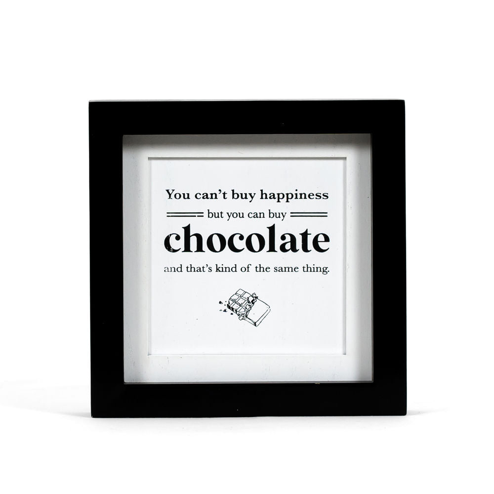 Wine O'Clock & Chocolate Quote Wood Sign – Reversible Wall Or Table Décor