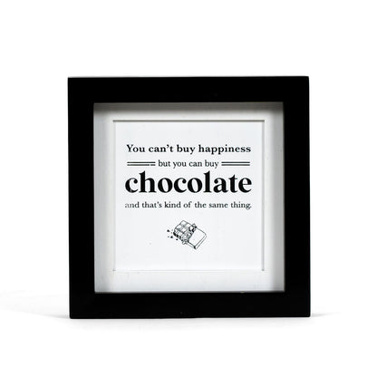 Wine O'Clock & Chocolate Quote Wood Sign – Reversible Wall Or Table Décor