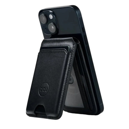 DDJ Leather Bifold MagSafe Wallet – RFID Blocking, Phone Stand, Slim Profile