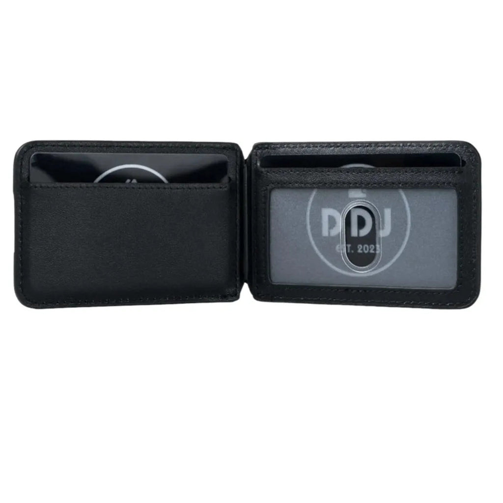 DDJ Leather Bifold MagSafe Wallet – RFID Blocking, Phone Stand, Slim Profile