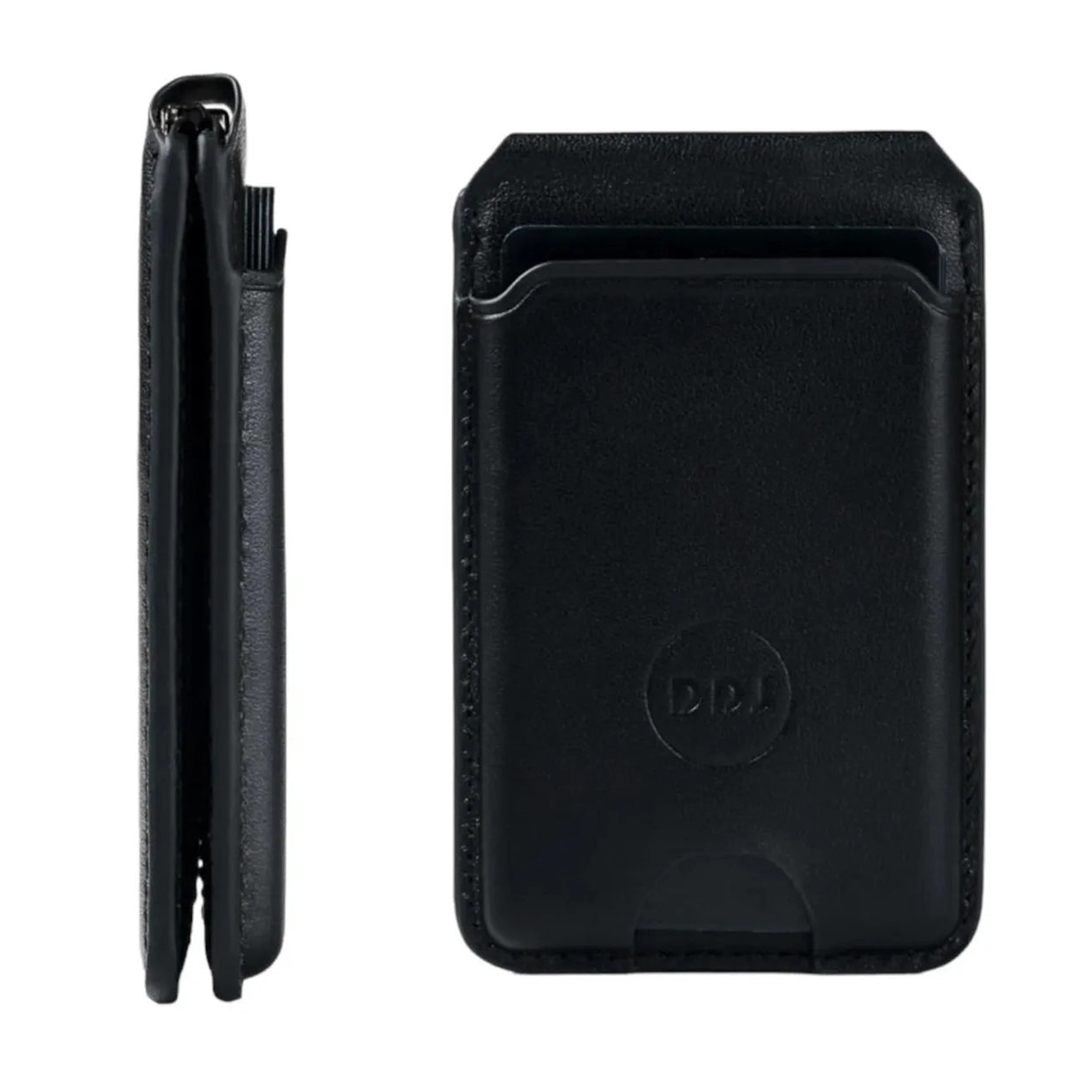 DDJ Leather Bifold MagSafe Wallet – RFID Blocking, Phone Stand, Slim Profile