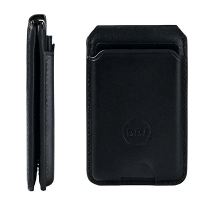 DDJ Leather Bifold MagSafe Wallet – RFID Blocking, Phone Stand, Slim Profile