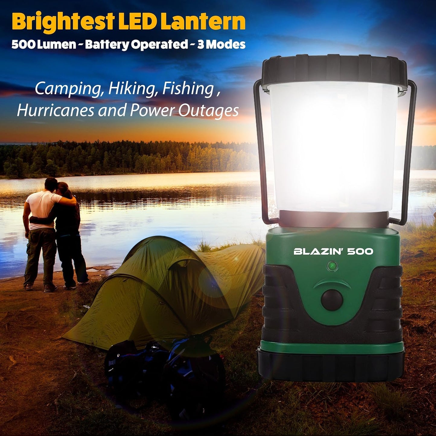 Blazin' 500 LED Lantern – Battery Powered Emergency & Camping Light