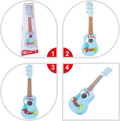 Toucan Wooden Guitar Toy – Classic World Musical Instrument for Kids Ages 3+