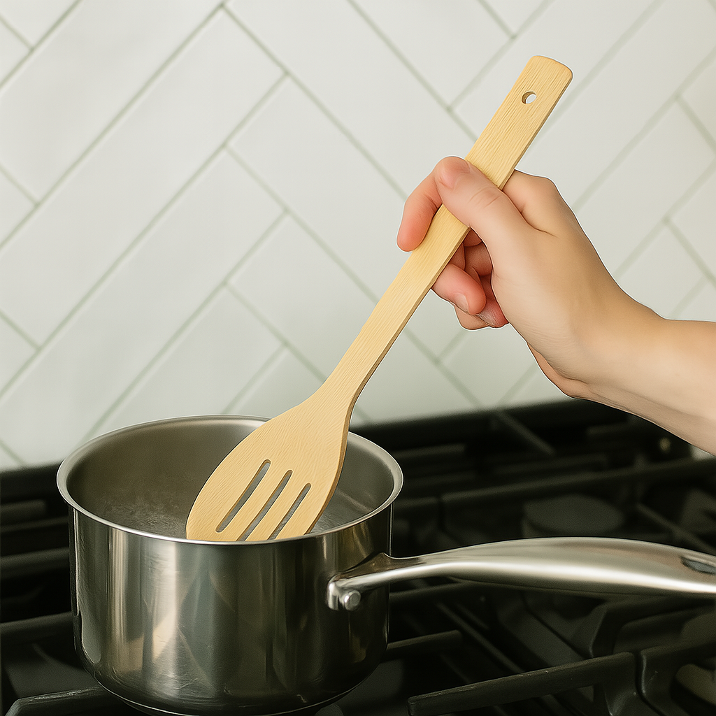 Smart Chef Bamboo Cooking Utensils – 4pc Eco-Friendly Kitchen Tool Set