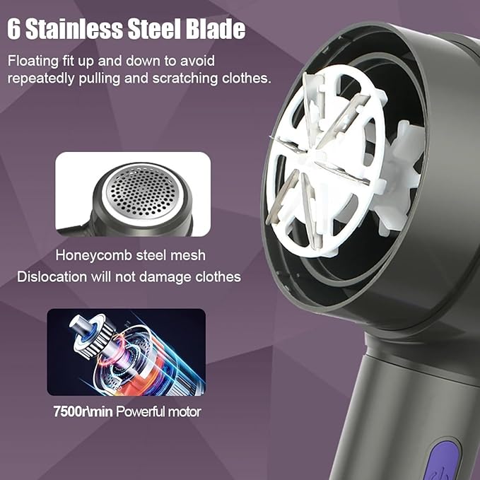 Portable USB Lint Remover – Adjustable Sweater Shaver