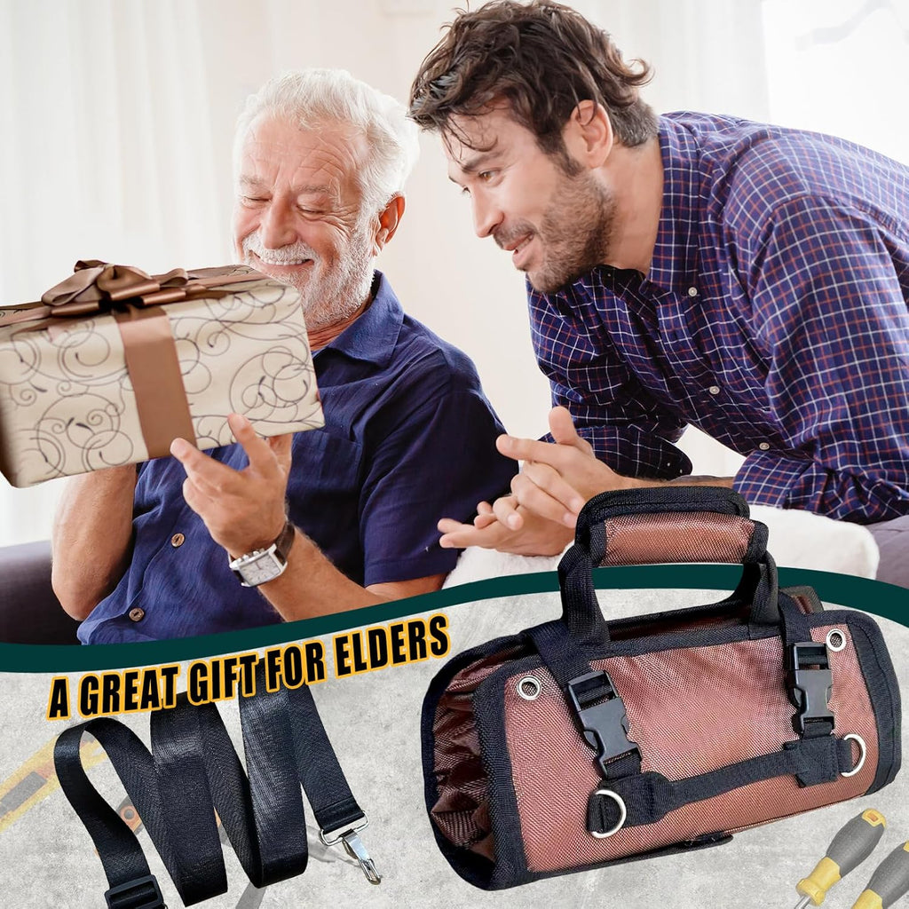 Heavy-Duty Roll Up Tool Bag – Waterproof Organizer with Removable Pouches & Strap