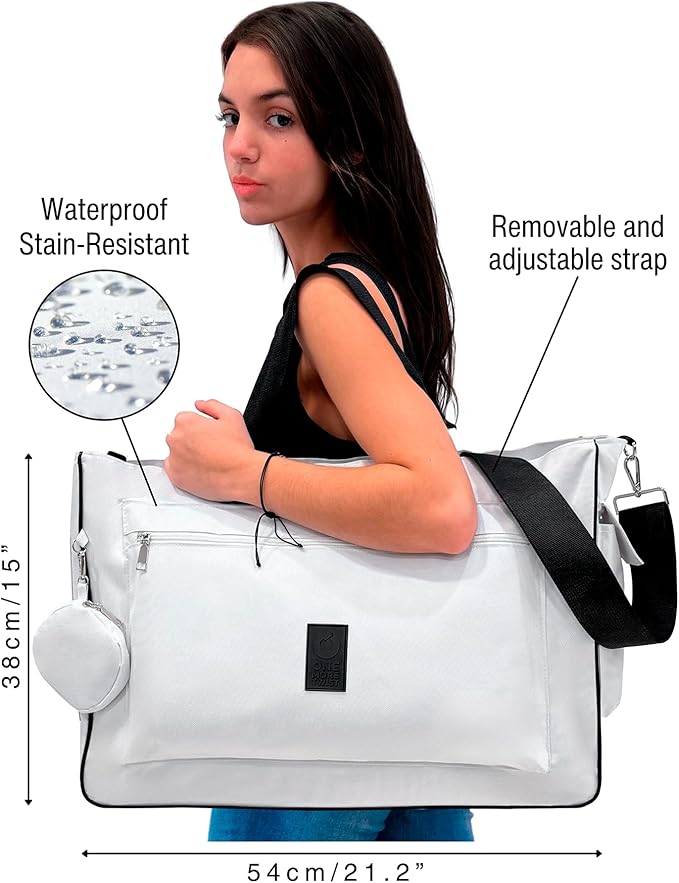Waterproof Travel Tote Bag with Coin Purse – Weekender Bag with Pockets & Crossbody Strap