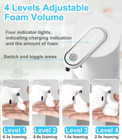 Automatic Foam Soap Dispenser – Touchless, Wall-Mountable, USB Rechargeable