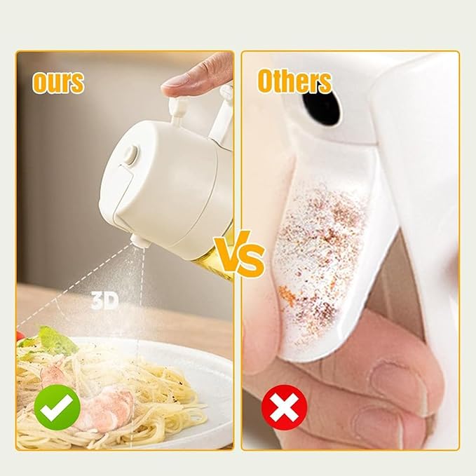 2-in-1 Oil Dispenser & Sprayer – Dual Mode Olive Oil Bottle