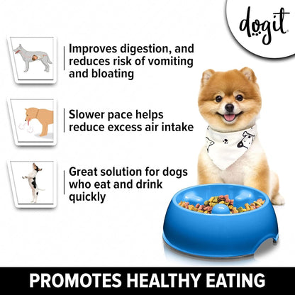 Dogit Go Slow Anti-Gulping Dog Bowl – For XS Dogs