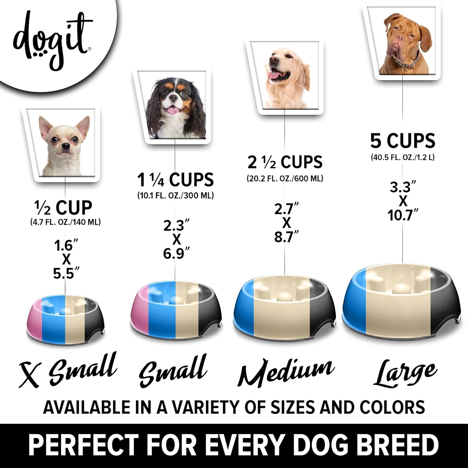 Dogit Go Slow Anti-Gulping Dog Bowl – For XS Dogs