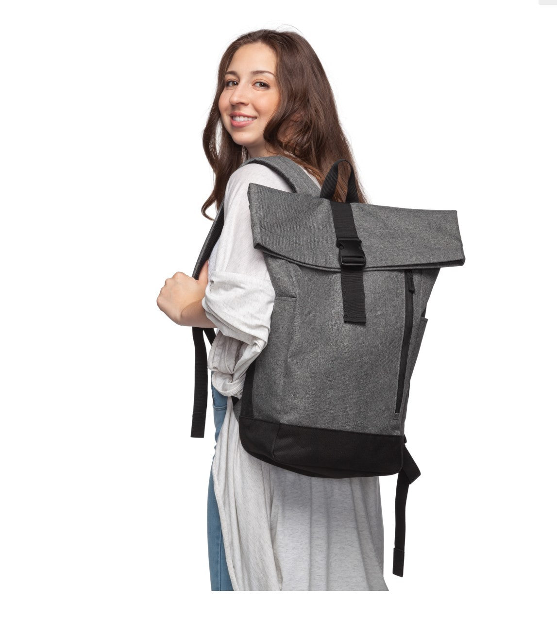 Ashbury Gray Laptop Backpack – Top & Exterior Laptop Access – Travel & Office Ready