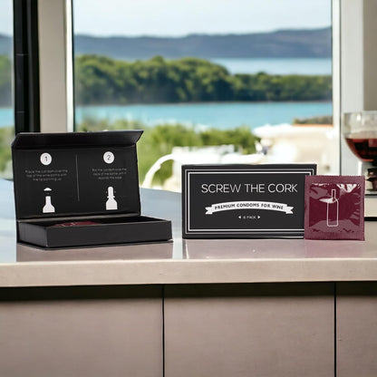 6pk Condom Style Wine Bottle Stoppers – Funny, Giftable Reusable Wine Seals