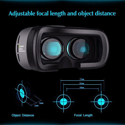 Virtual Reality Headset for iPhone & Android – 360° Adjustable VR Glasses with Head Strap