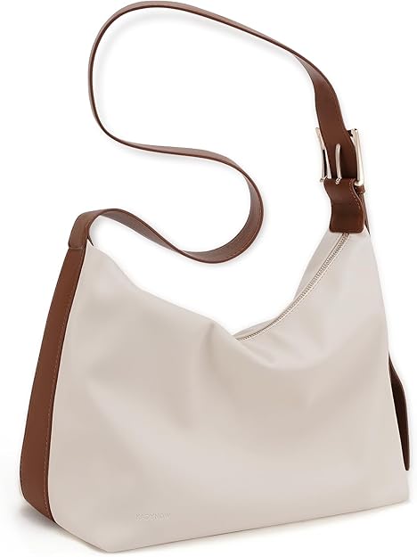 Vegan Leather Hobo Shoulder Bag – Slouchy Crossbody Tote Purse for Women
