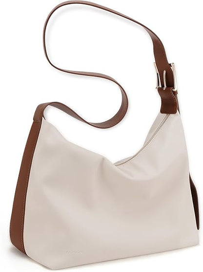 Vegan Leather Hobo Shoulder Bag – Slouchy Crossbody Tote Purse for Women