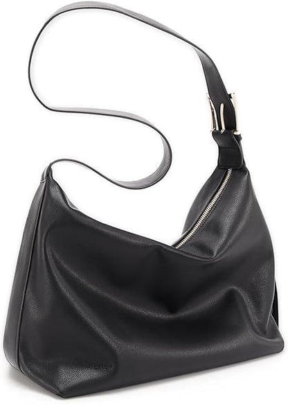 Vegan Leather Hobo Shoulder Bag – Slouchy Crossbody Tote Purse for Women