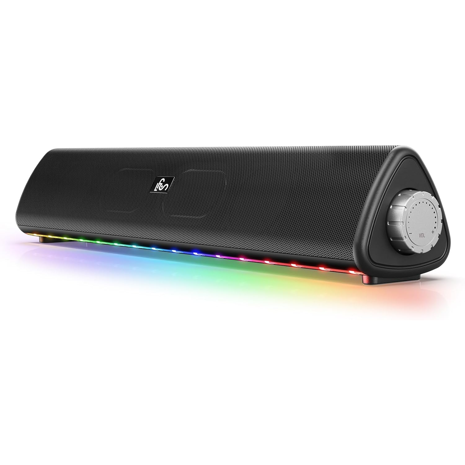 Bluetooth Computer Speaker – 20W Hi-Fi Soundbar with RGB Lights, AUX/Bluetooth, All-in-One Control