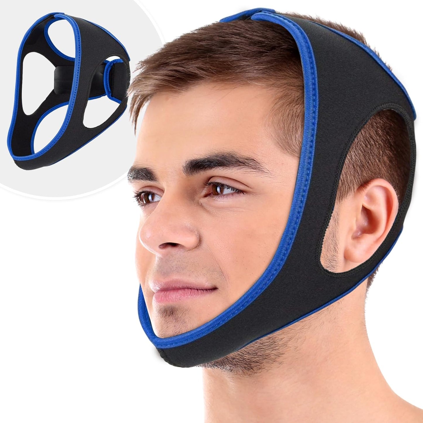 Adjustable Anti Snoring Chin Strap – Breathable CPAP Sleep Aid
