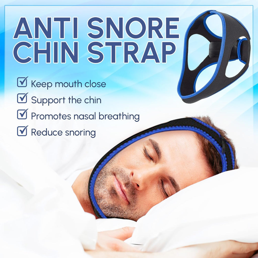 Adjustable Anti Snoring Chin Strap – Breathable CPAP Sleep Aid