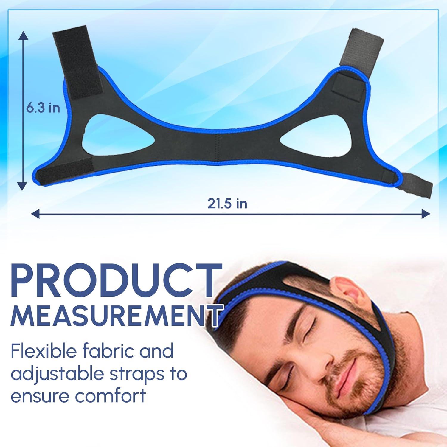 Adjustable Anti Snoring Chin Strap – Breathable CPAP Sleep Aid