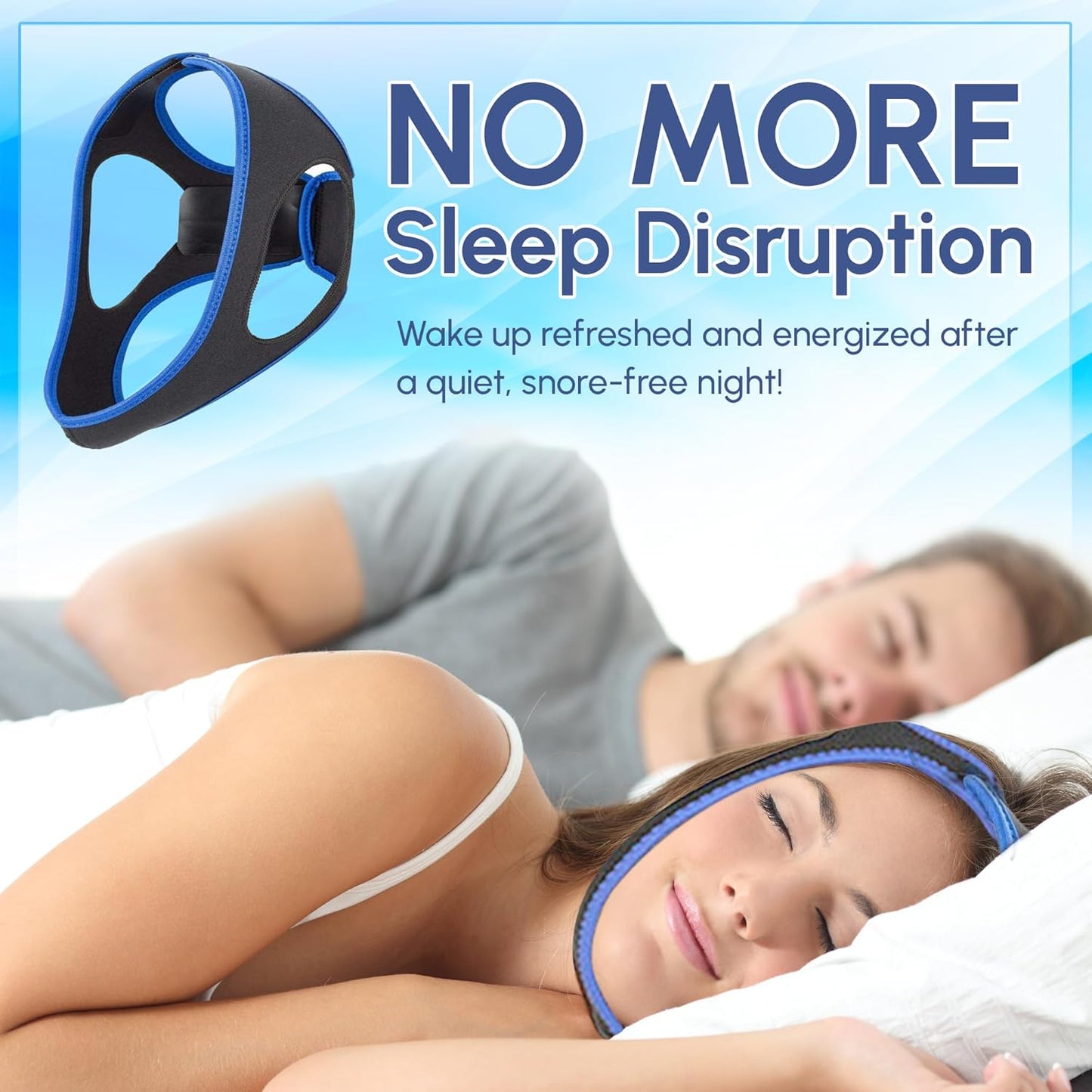 Adjustable Anti Snoring Chin Strap – Breathable CPAP Sleep Aid
