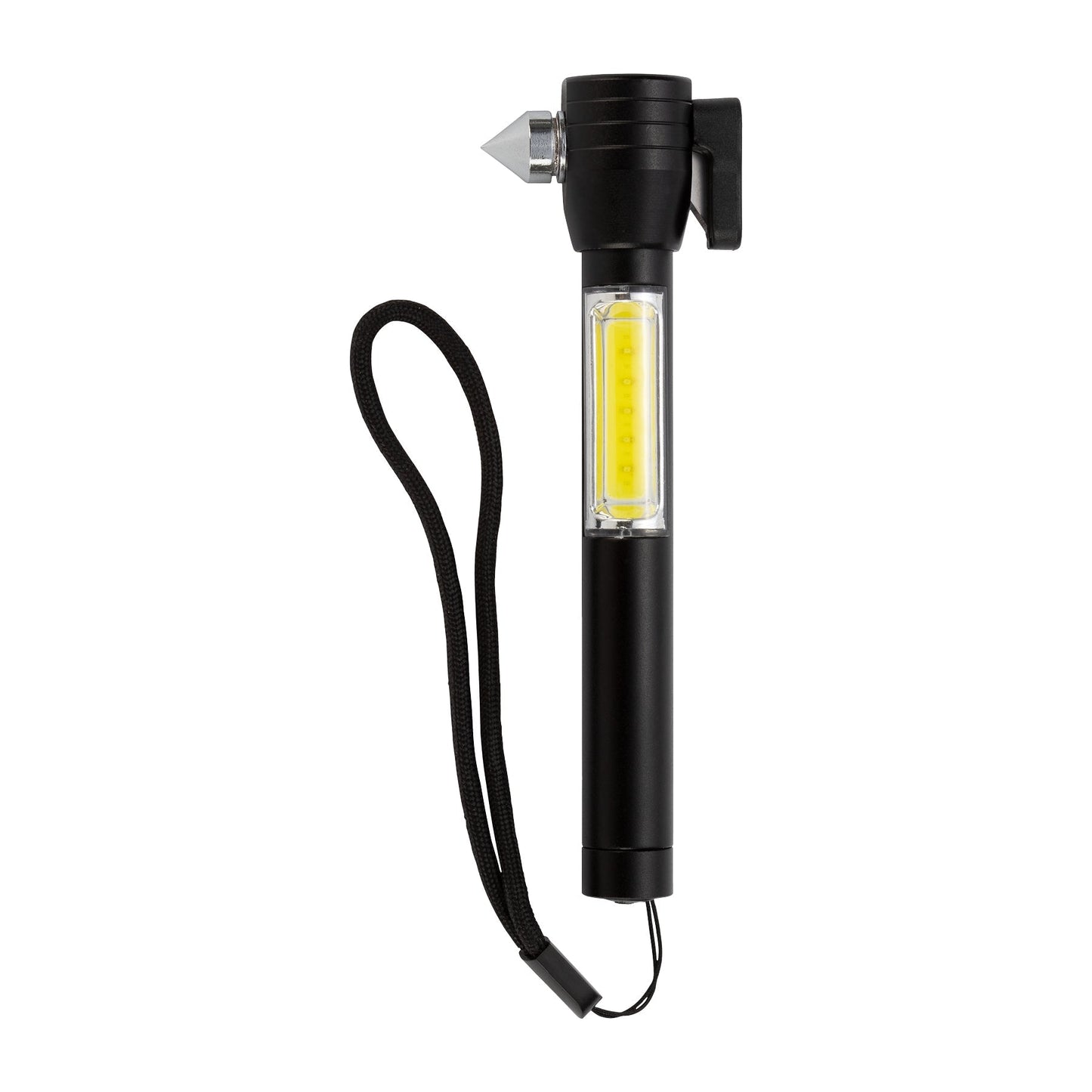 4-in-1 Auto Safety Tool with COB Flashlight – Magnetic Head, Steel Tip, and Concealed Blade