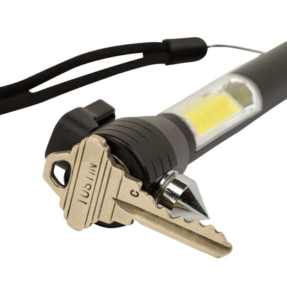 4-in-1 Auto Safety Tool with COB Flashlight – Magnetic Head, Steel Tip, and Concealed Blade