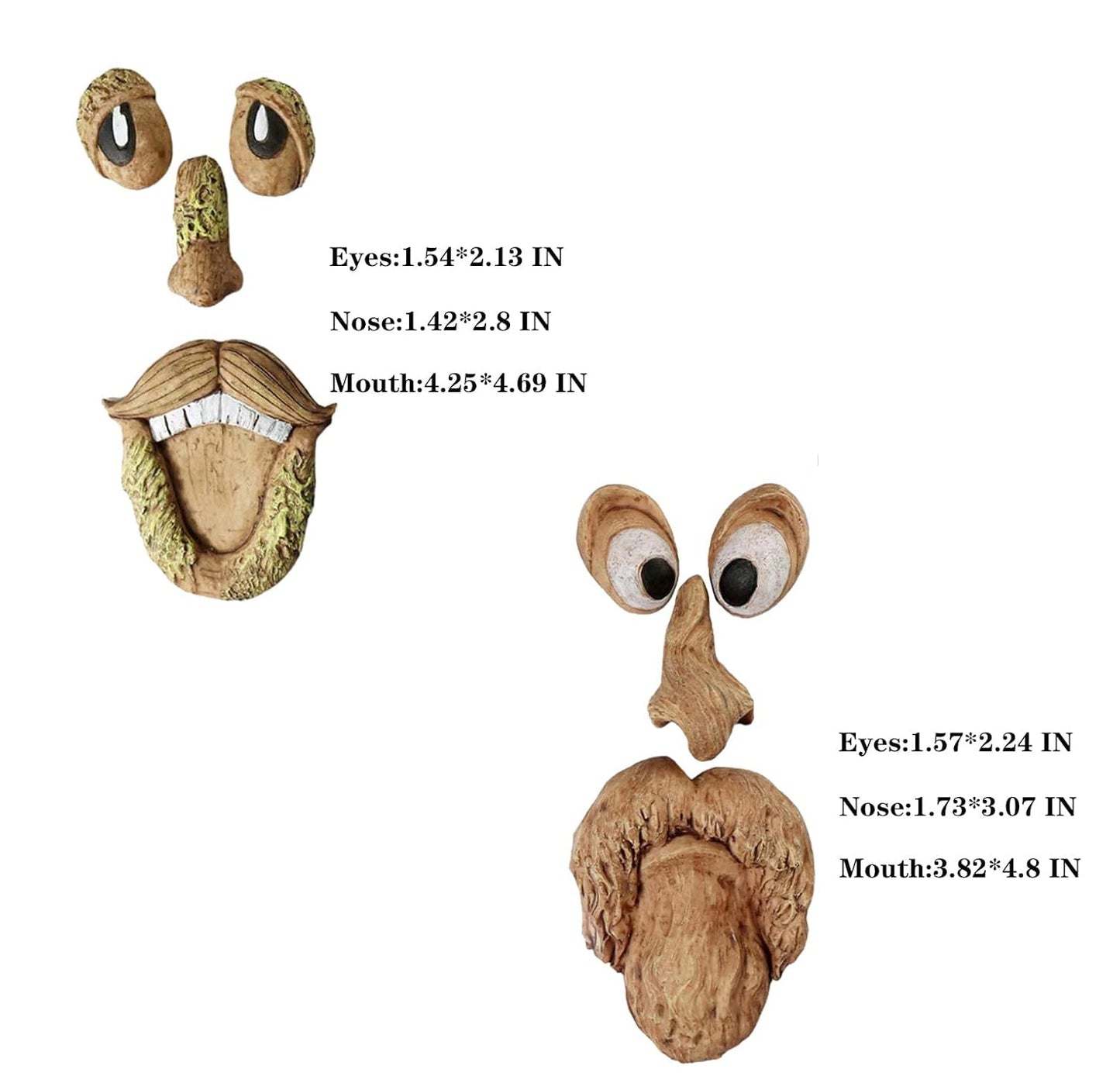 Old Man Tree Hugger Face Decor – Funny Outdoor Garden Resin Sculpture