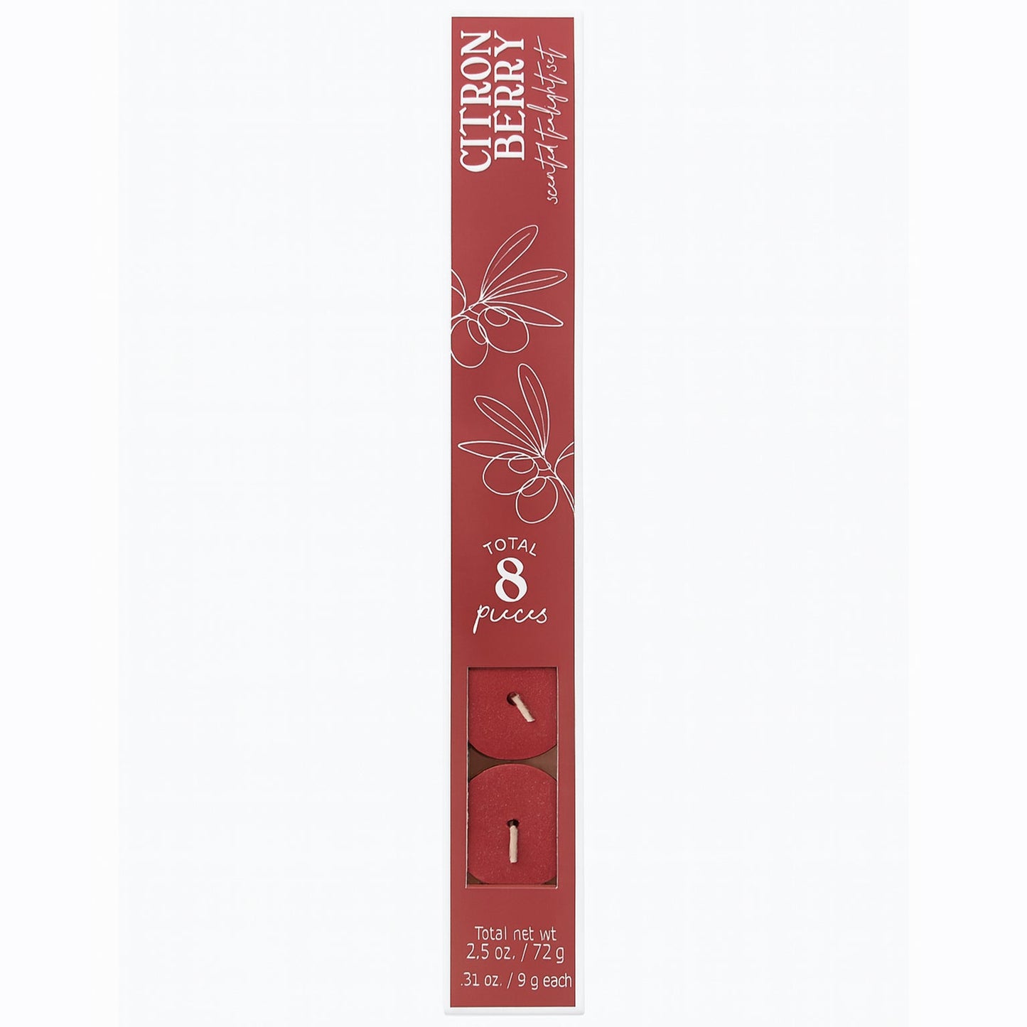 8pk Scented Tea Light Candles – Natural Oils, Choose Scent