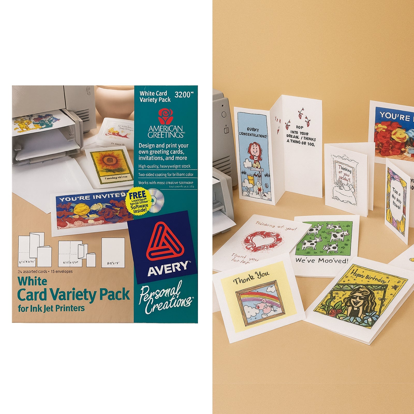 American Greetings White Card Variety Pack – 20 Blank Cards & 16 Envelopes for All Occasions