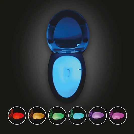 LED Toilet Bowl Light – 6 Color Modes, Motion Activated, Fits Most Toilets