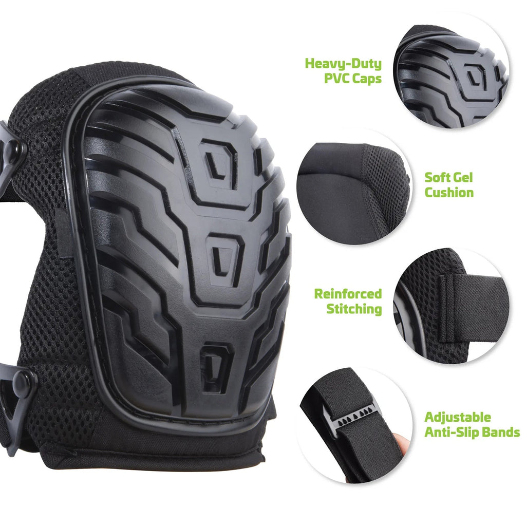 Professional Heavy-Duty Gel Knee Pads with Cut-Resistant Gloves