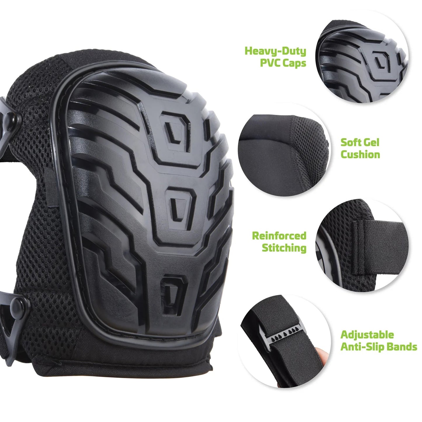 Professional Heavy-Duty Gel Knee Pads with Cut-Resistant Gloves
